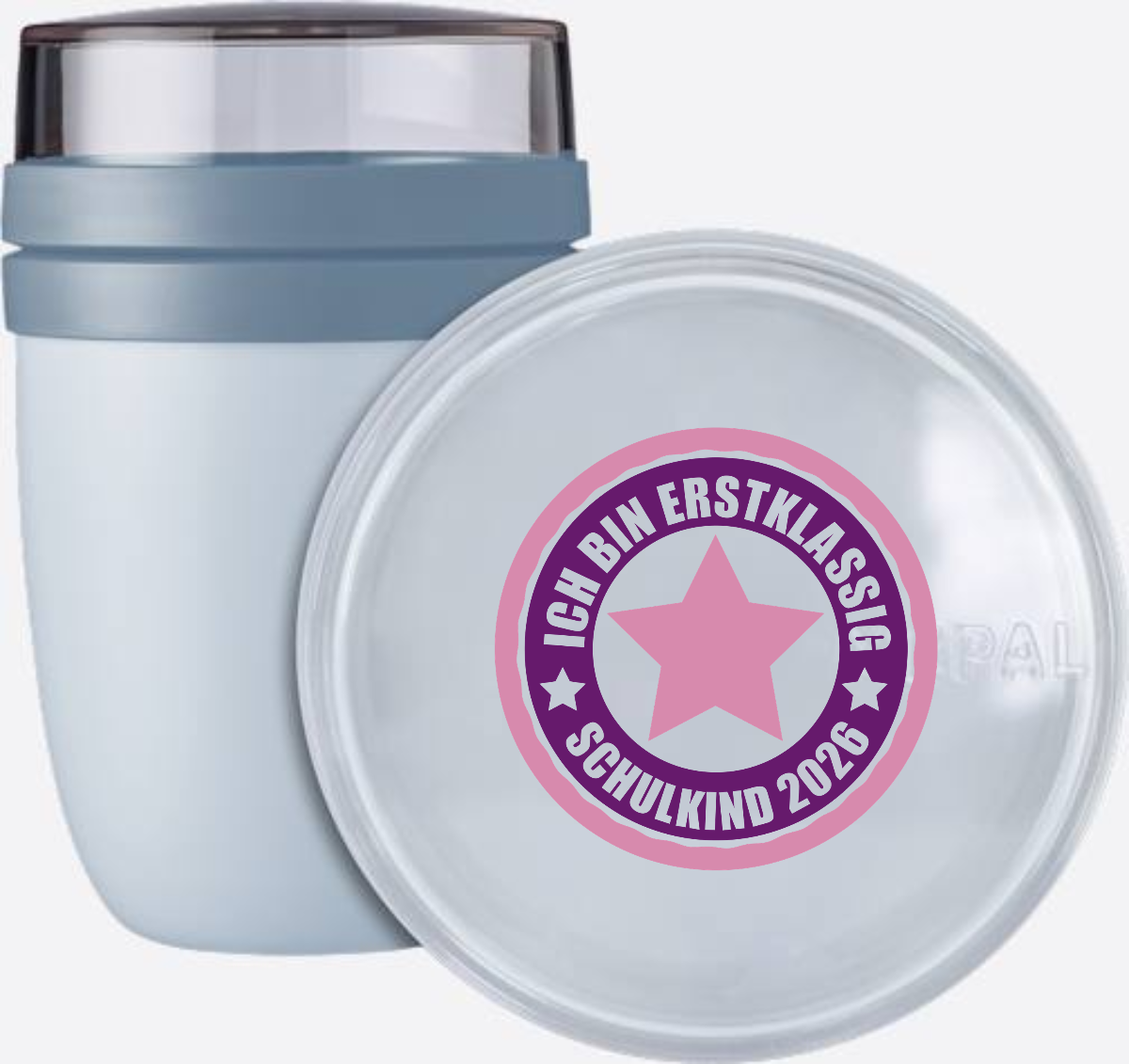 Tasse Schulkind 2026 - Ich bin erstklassig in Rosa mit Name - Nordic Blue