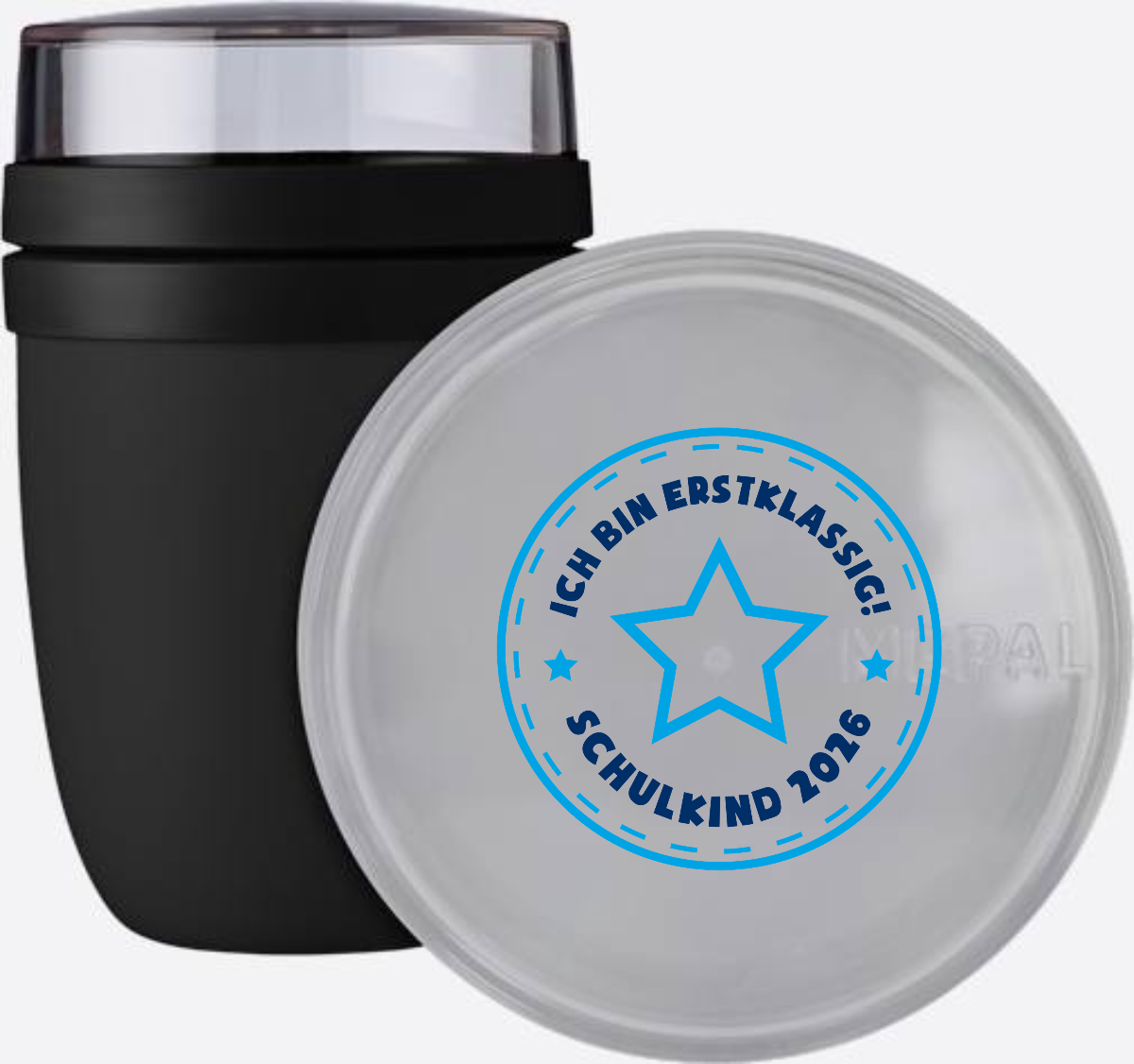 Tasse Schulkind 2026 – Ich bin erstklassig Stern blau - Nordic Black