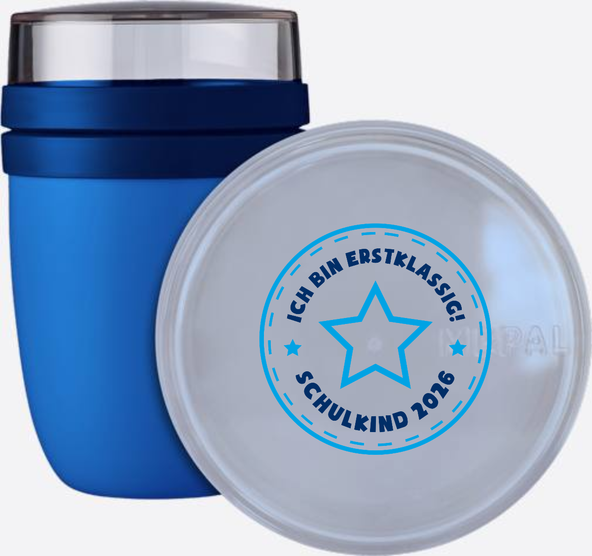 Tasse Schulkind 2026 – Ich bin erstklassig Stern blau - Vivid Blue