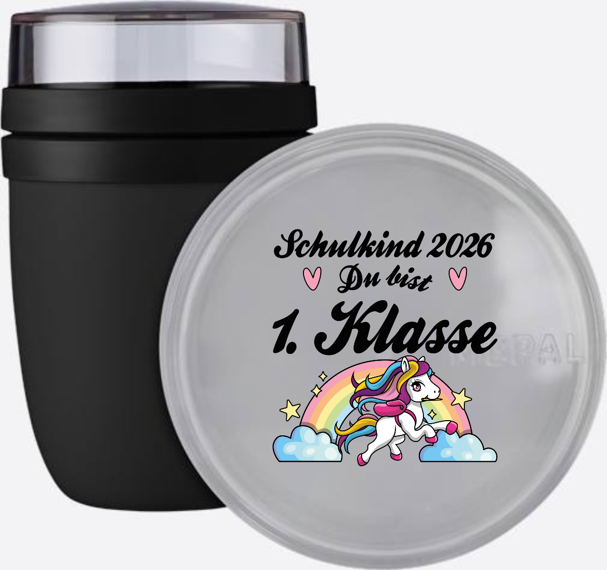 Tasse Schulkind 2026 Pferd – Du bist erstklassig mit Name - Nordic Black