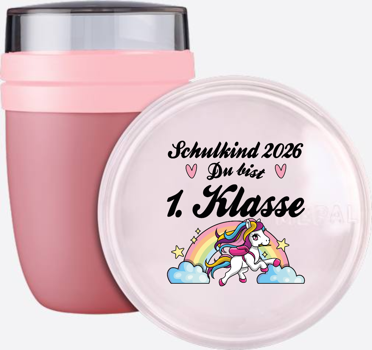 Tasse Schulkind 2026 Pferd – Du bist erstklassig mit Name - Vivid Mauve