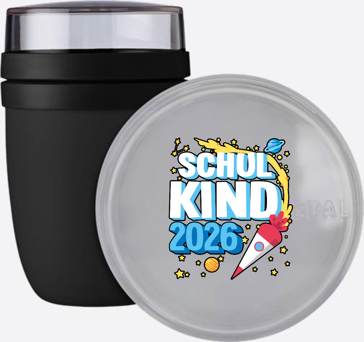 Tasse Schulkind 2026 Rakete – Personalisiert mit Name - Nordic Black