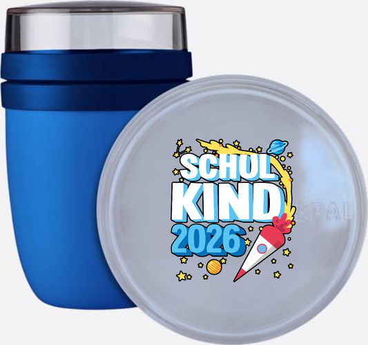 Tasse Schulkind 2026 Rakete – Personalisiert mit Name - Vivid Blue