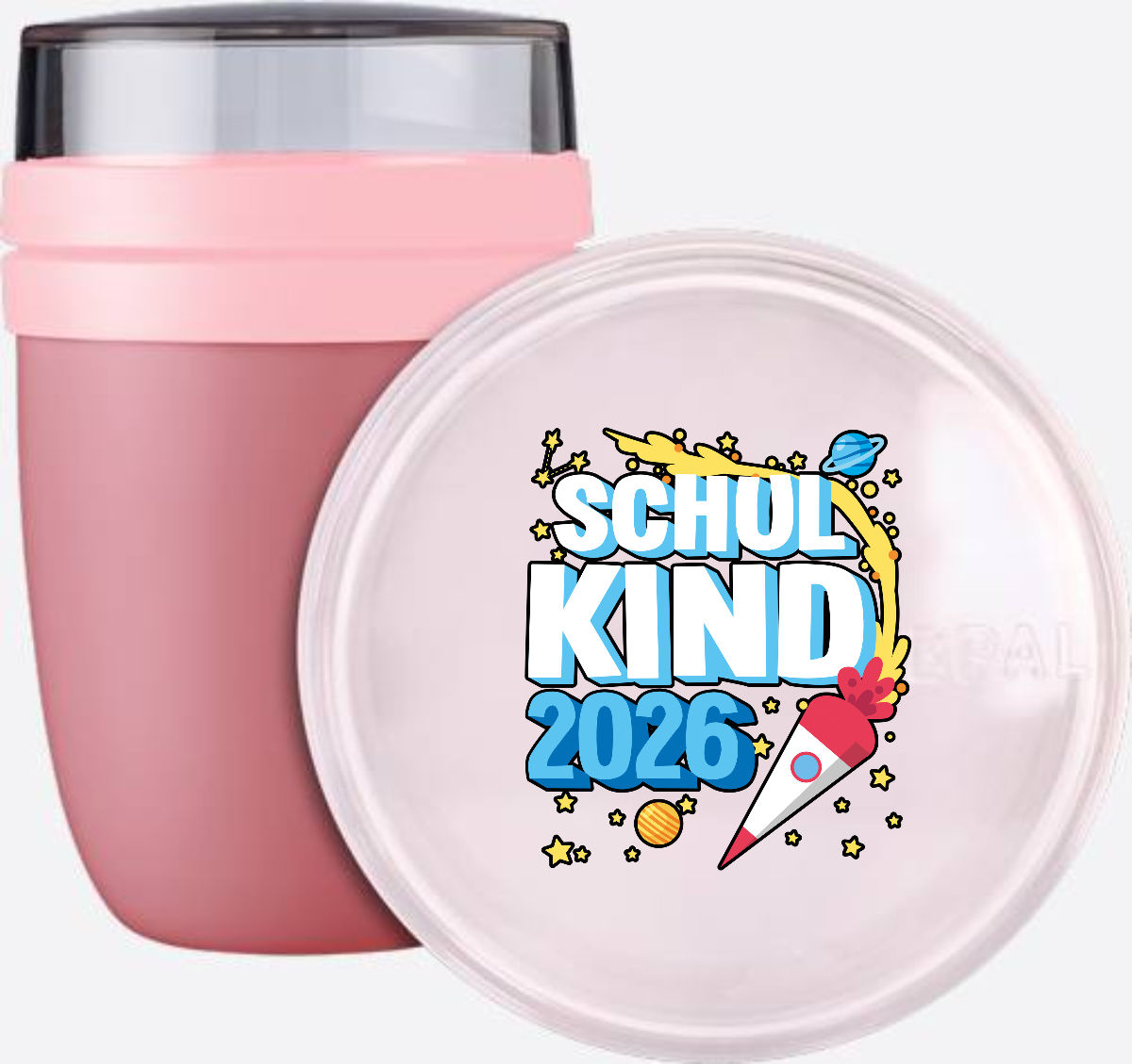 Tasse Schulkind 2026 Rakete – Personalisiert mit Name - Vivid Mauve