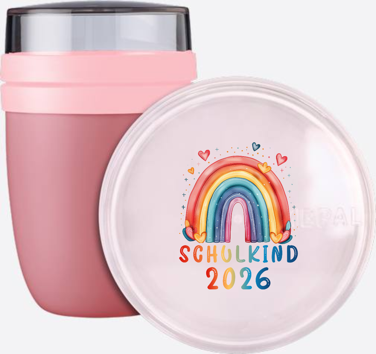 Tasse Schulkind 2026 Regenbogen – personalisiert mit Name - Vivid Mauve