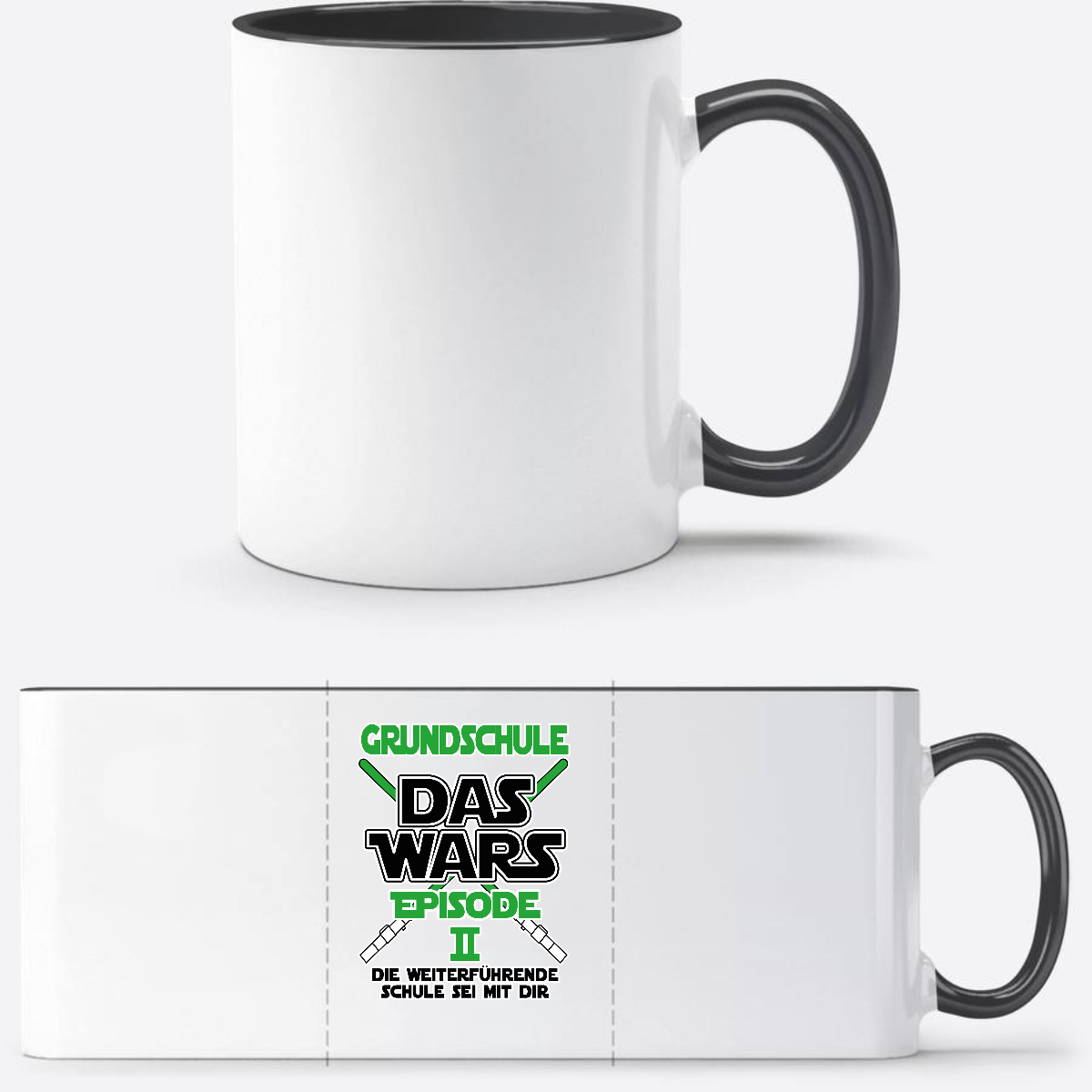 Tasse Schulwechsel – Grundschule Das Wars Episode 2 - Weiß/Schwarz