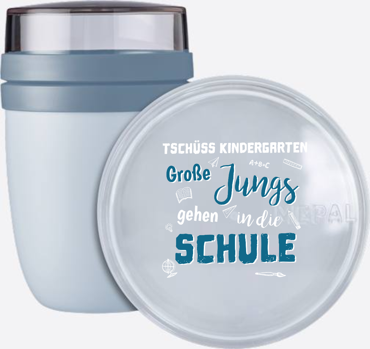 Tasse Tschüss Kindergarten Große Jungs – Geschenk zur Einschulung - Nordic Blue