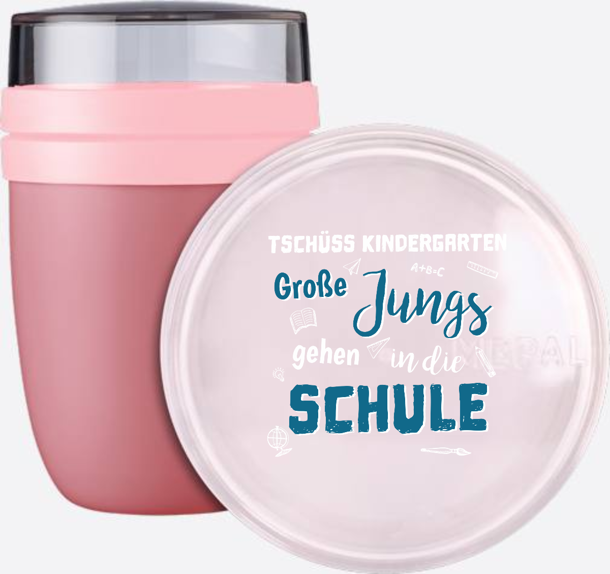 Tasse Tschüss Kindergarten Große Jungs – Geschenk zur Einschulung - Vivid Mauve