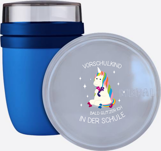 Tasse Vorschulkind Einhorn – Geschenk zur Einschulung mit Namen - Vivid Blue