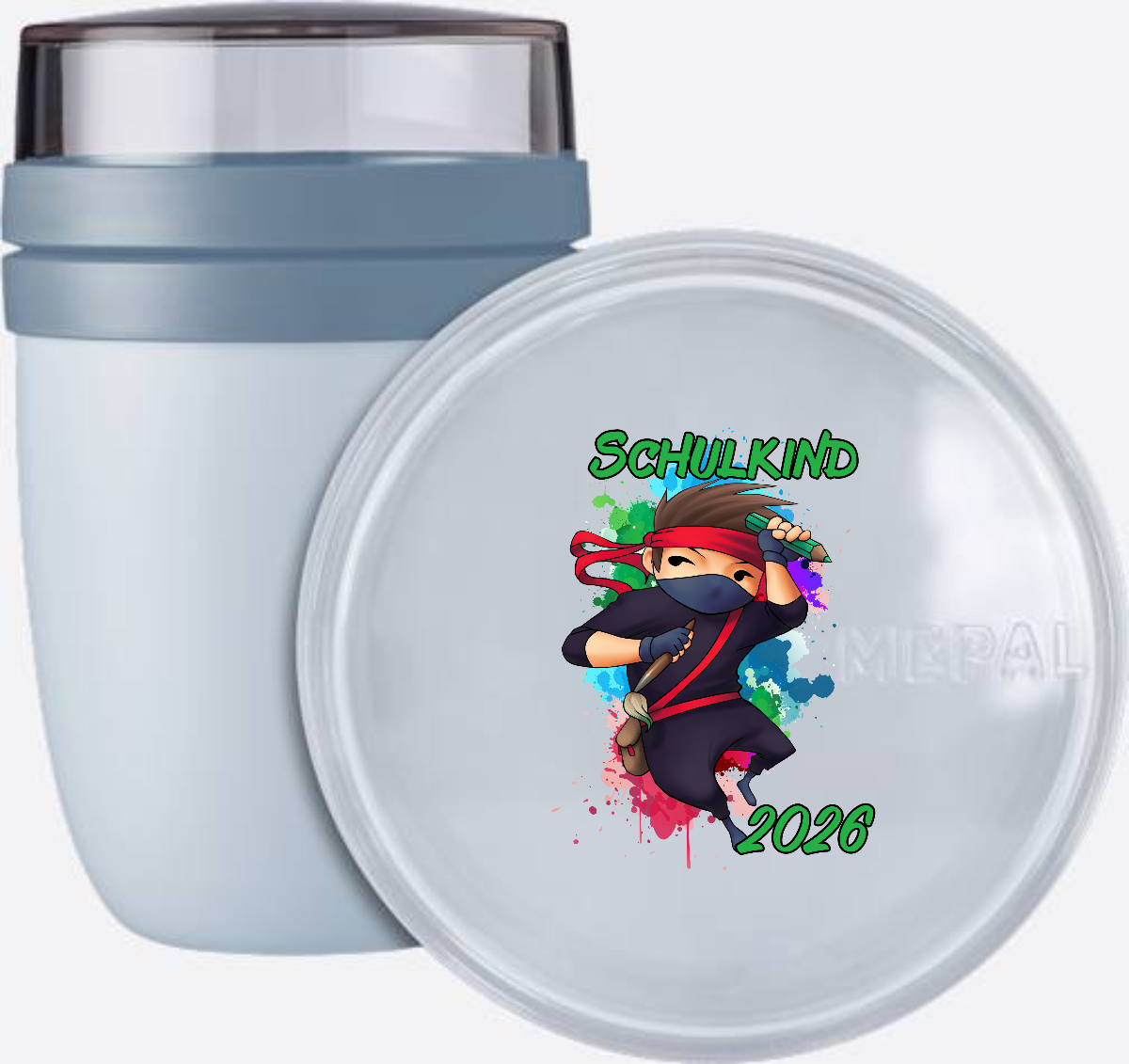 Tasse zur Einschulung 2026 – Cooler Ninja mit Wunschname - Nordic Blue