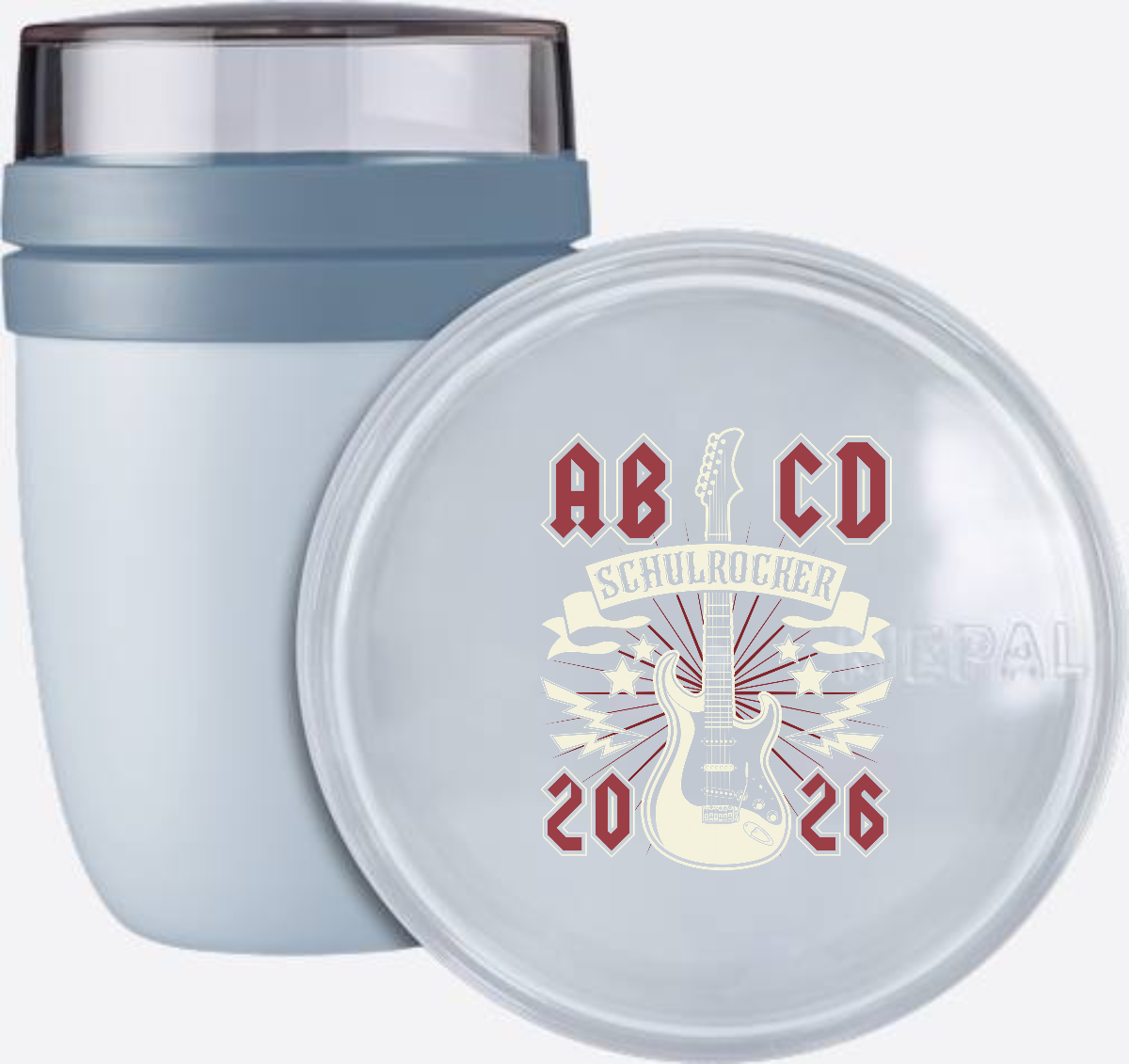 Tasse zur Einschulung – ABCD Schulrocker mit Namen - Nordic Blue