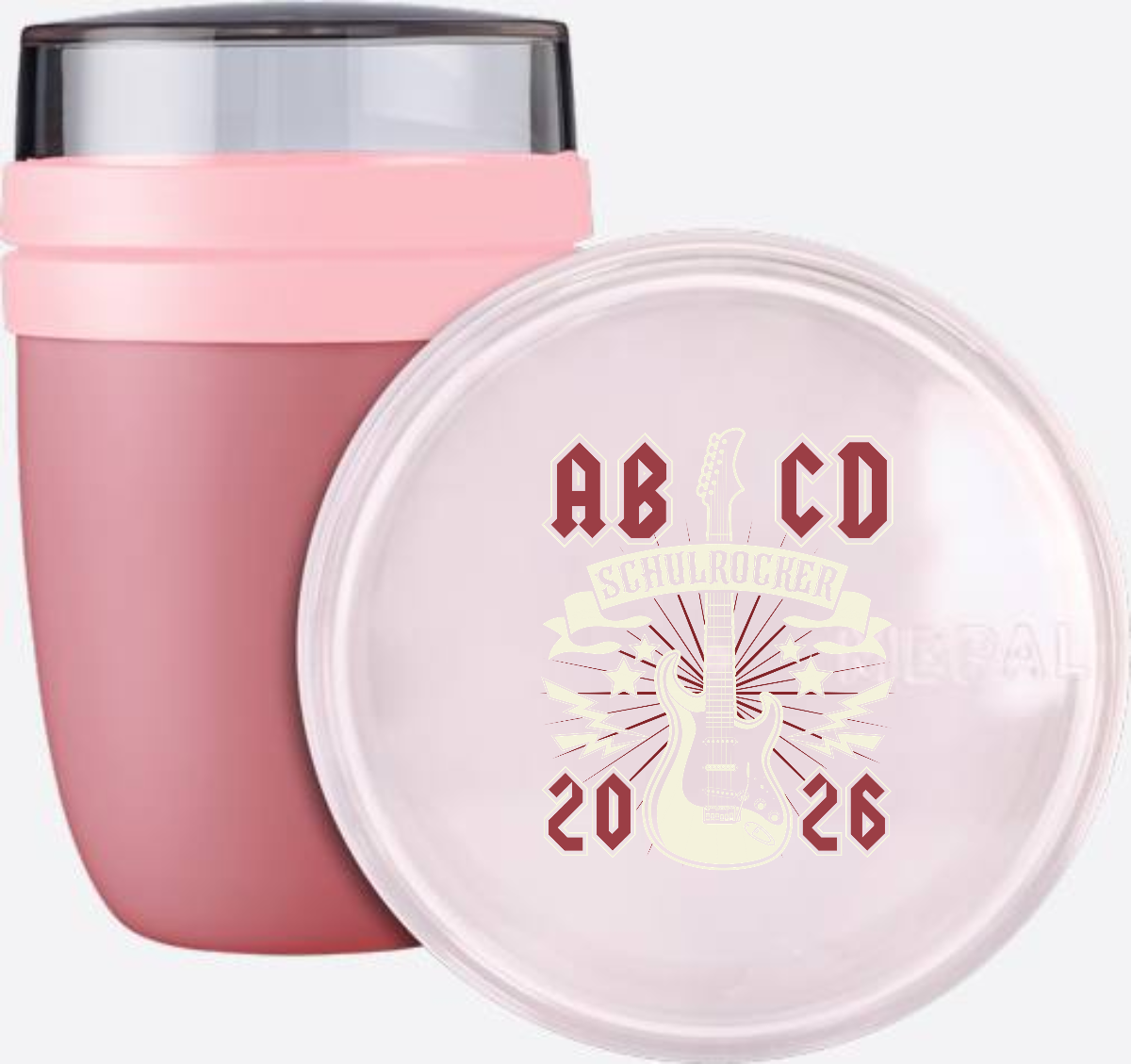 Tasse zur Einschulung – ABCD Schulrocker mit Namen - Vivid Mauve