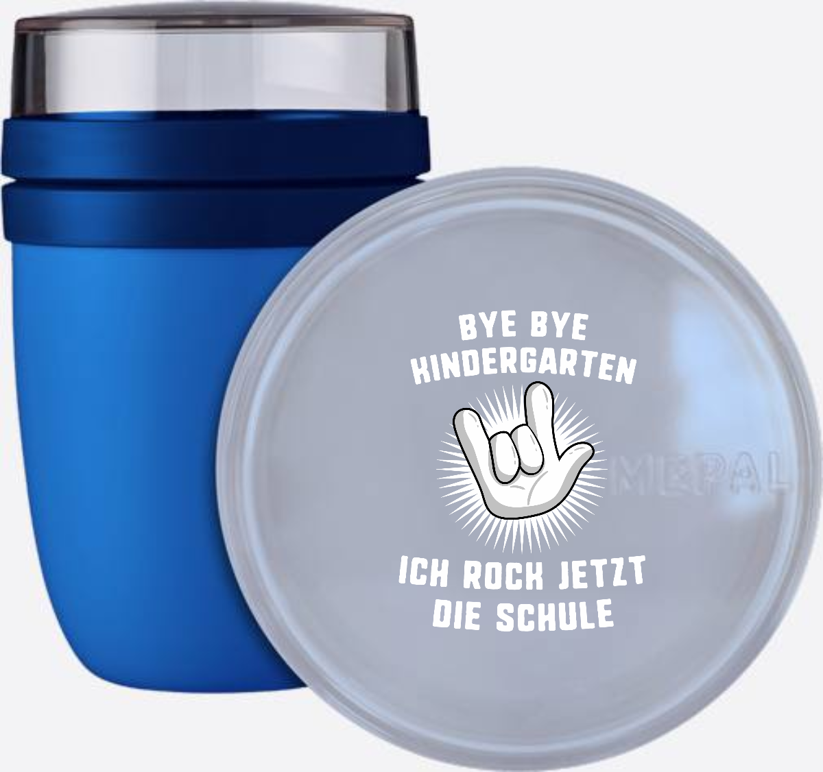 Tasse zur Einschulung: Bye Bye Kindergarten, ich rock die Schule! - Vivid Blue