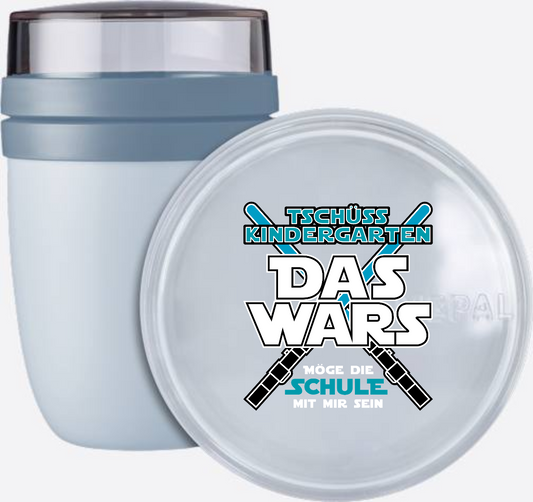 Tasse zur Einschulung: Das Wars Kindergarten – Mit Wunschname - Nordic Blue