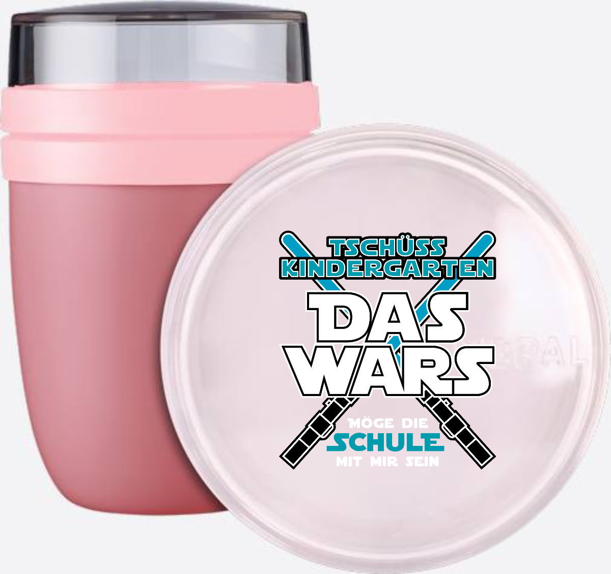 Tasse zur Einschulung: Das Wars Kindergarten – Mit Wunschname - Vivid Mauve