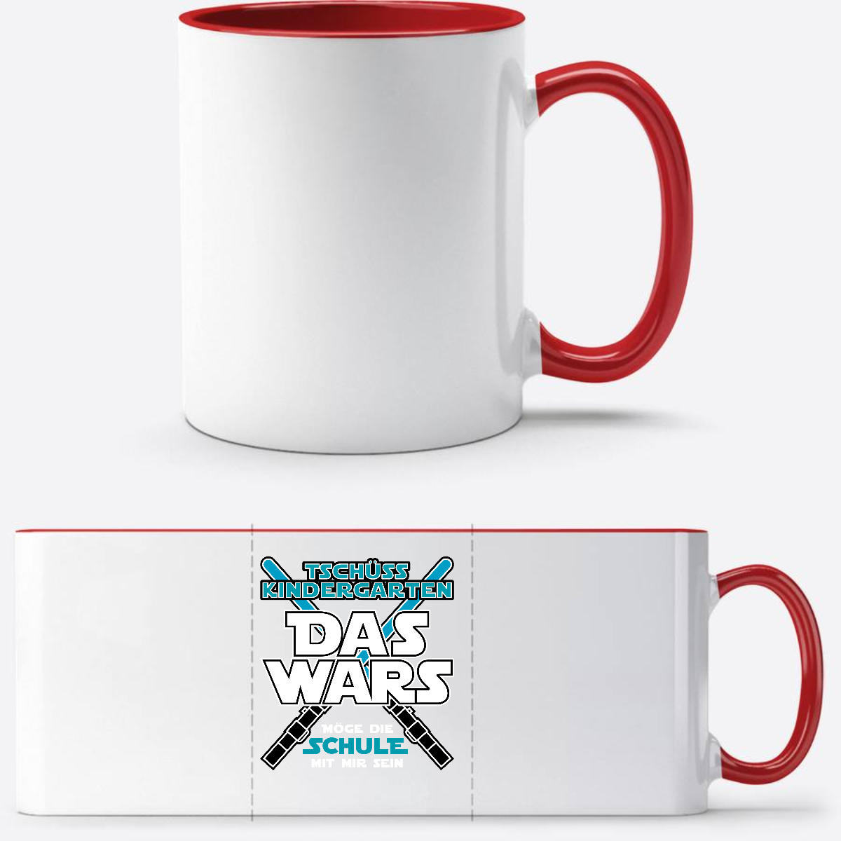 Tasse zur Einschulung: Das wars Kindergarten Tschüss Kita - White/Red