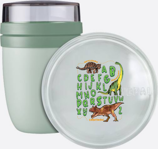 Tasse zur Einschulung: Dino-Alphabet personalisiert mit Name - Nordic Sage