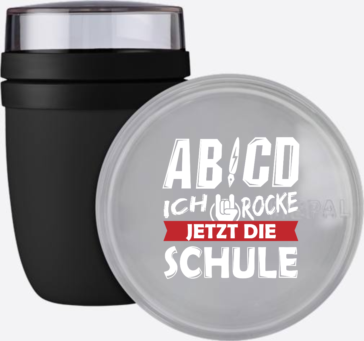 Tasse zur Einschulung – Ich rocke jetzt die Schule mit Name - Nordic Black