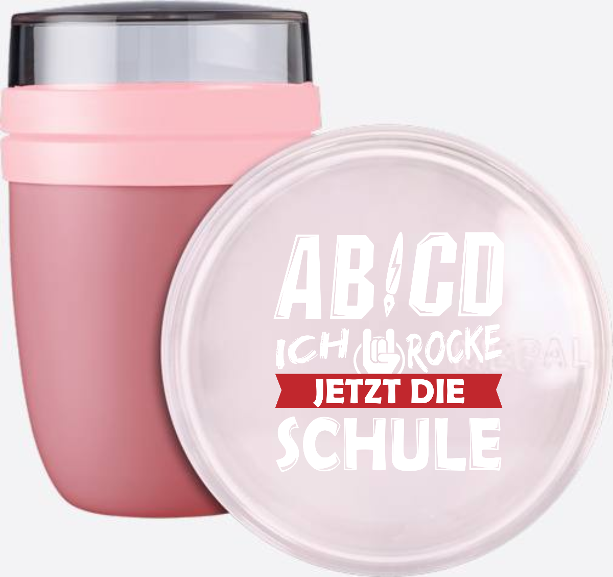 Tasse zur Einschulung – Ich rocke jetzt die Schule mit Name - Vivid Mauve