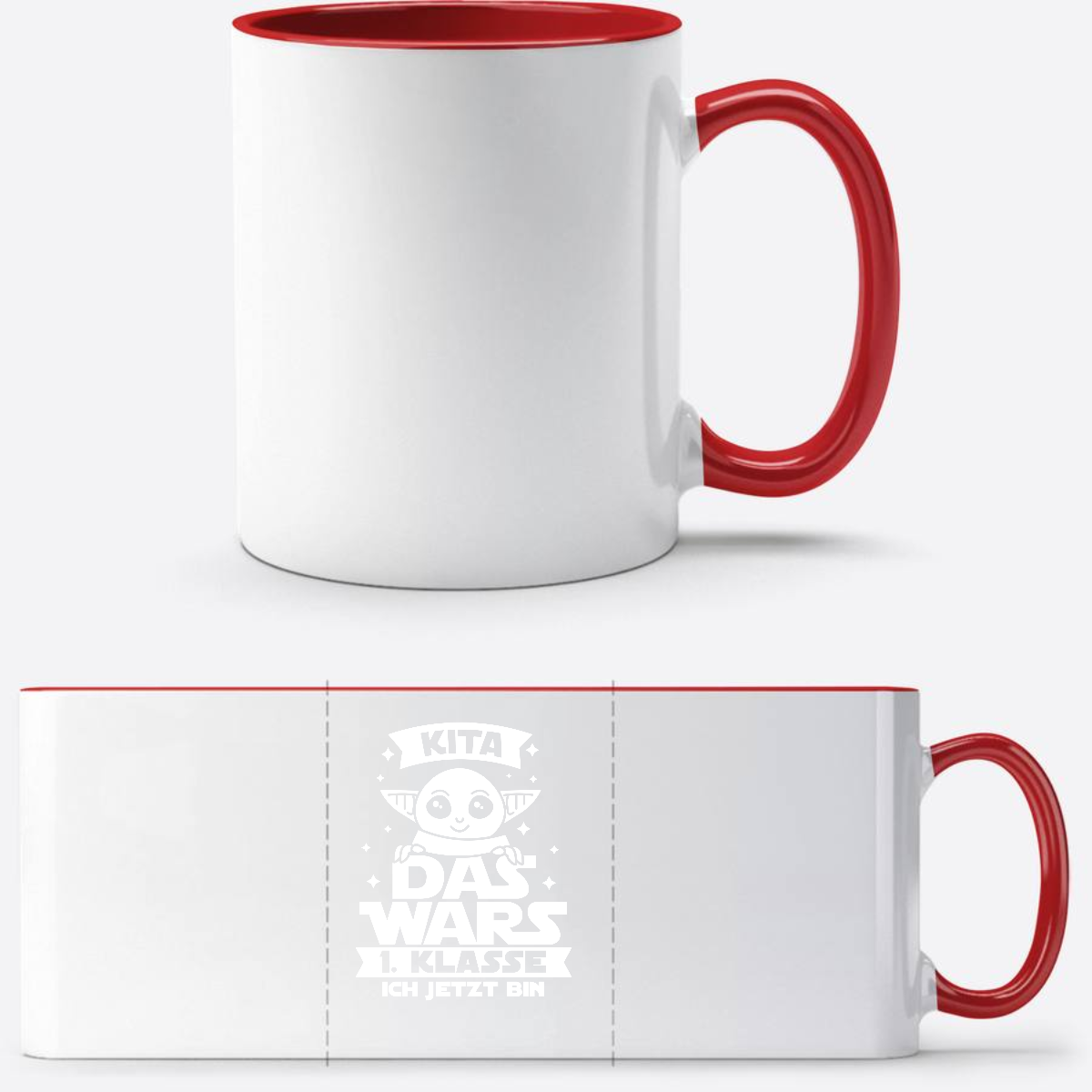 Tasse zur Einschulung – Kita Das Wars: 1. Klasse ich jetzt bin - White/Red