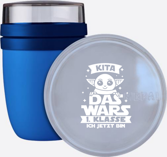 Tasse zur Einschulung – Kita Das Wars 1. Klasse mit Name - Vivid Blue