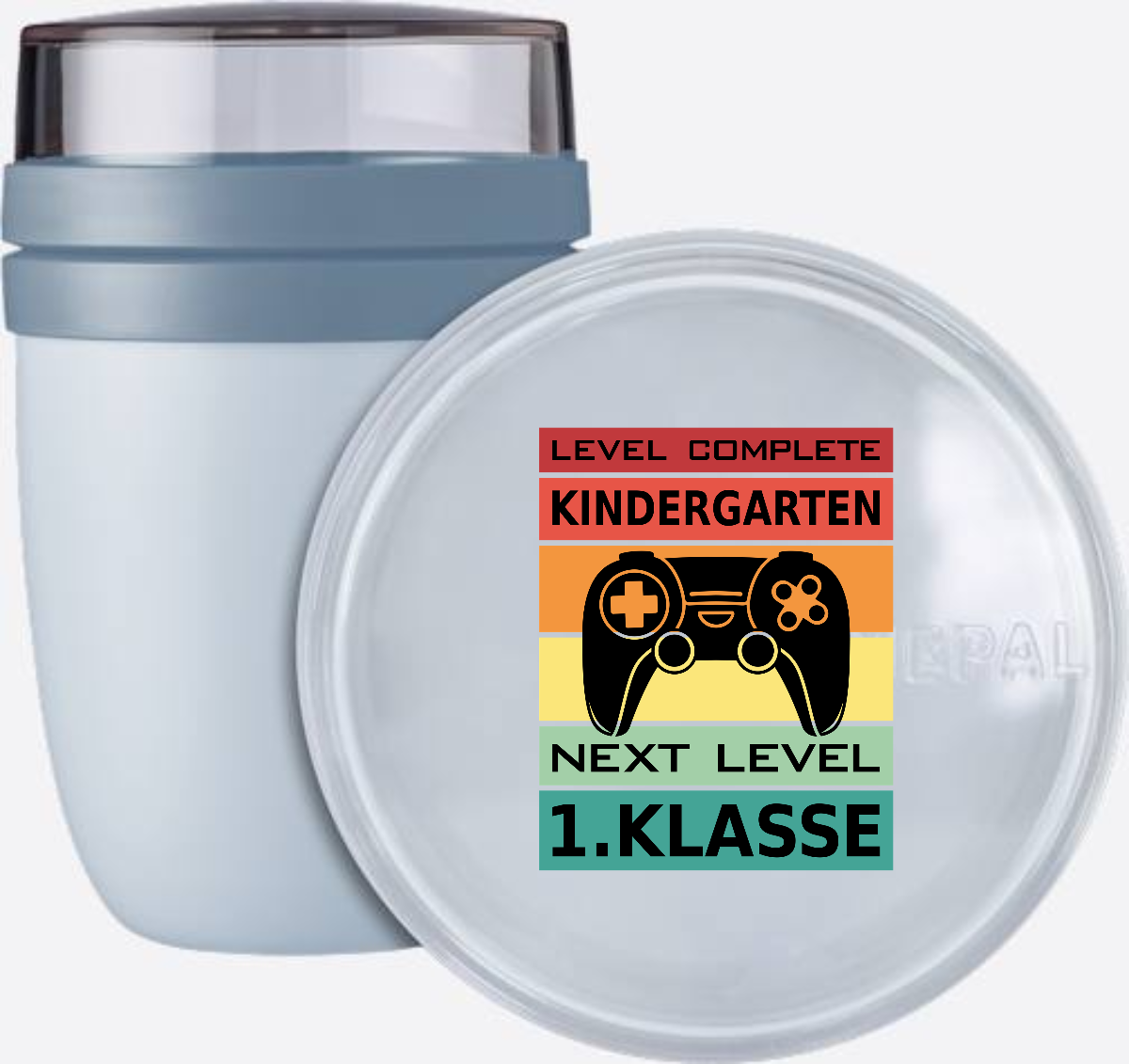 Tasse zur Einschulung: Level Complete Kindergarten - Mit Namen - Nordic Blue