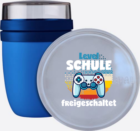 Tasse zur Einschulung – Level Schule freigeschaltet - Vivid Blue