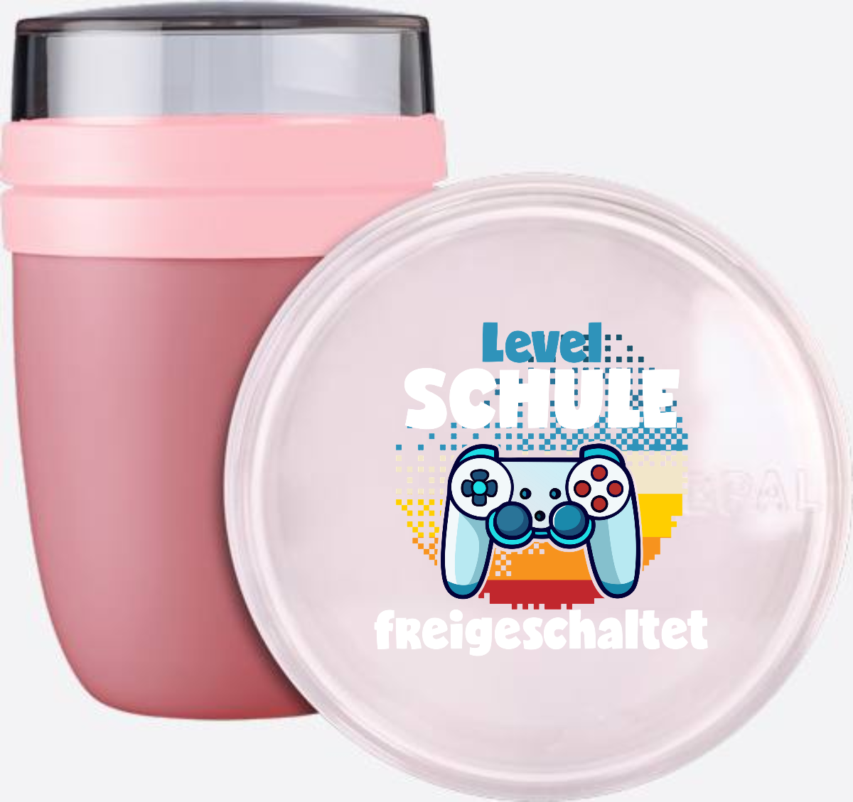 Tasse zur Einschulung – Level Schule freigeschaltet - Vivid Mauve