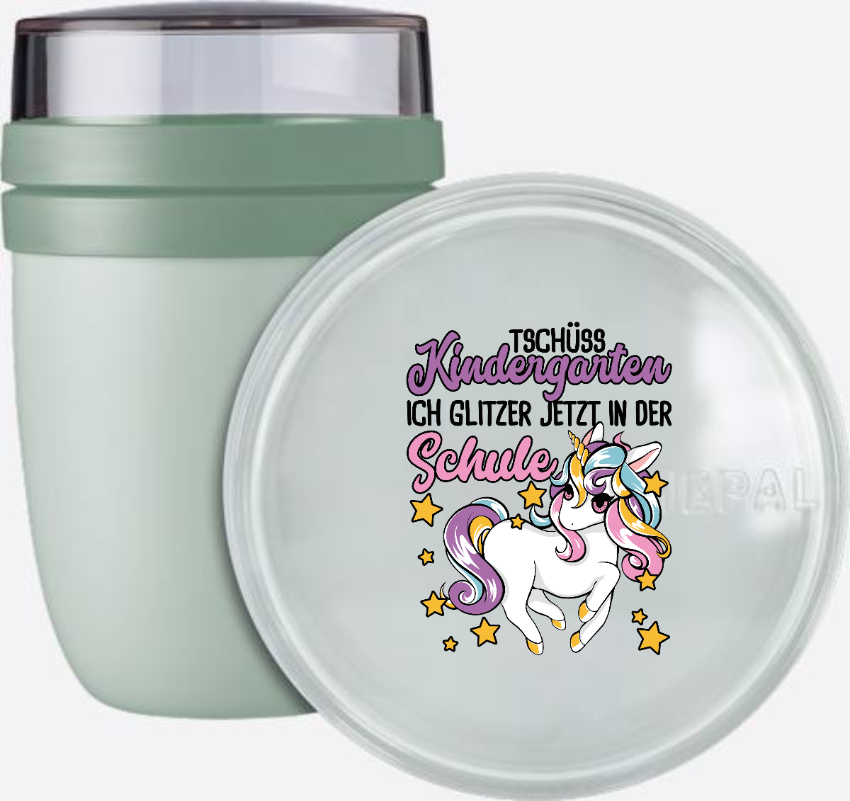 Tasse zur Einschulung: Tschüss Kindergarten Einhorn - Nordic Sage
