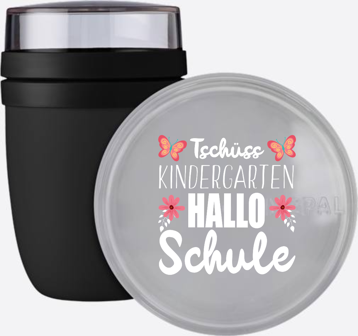 Tasse zur Einschulung – Tschüss Kindergarten, Hallo Schule - Nordic Black