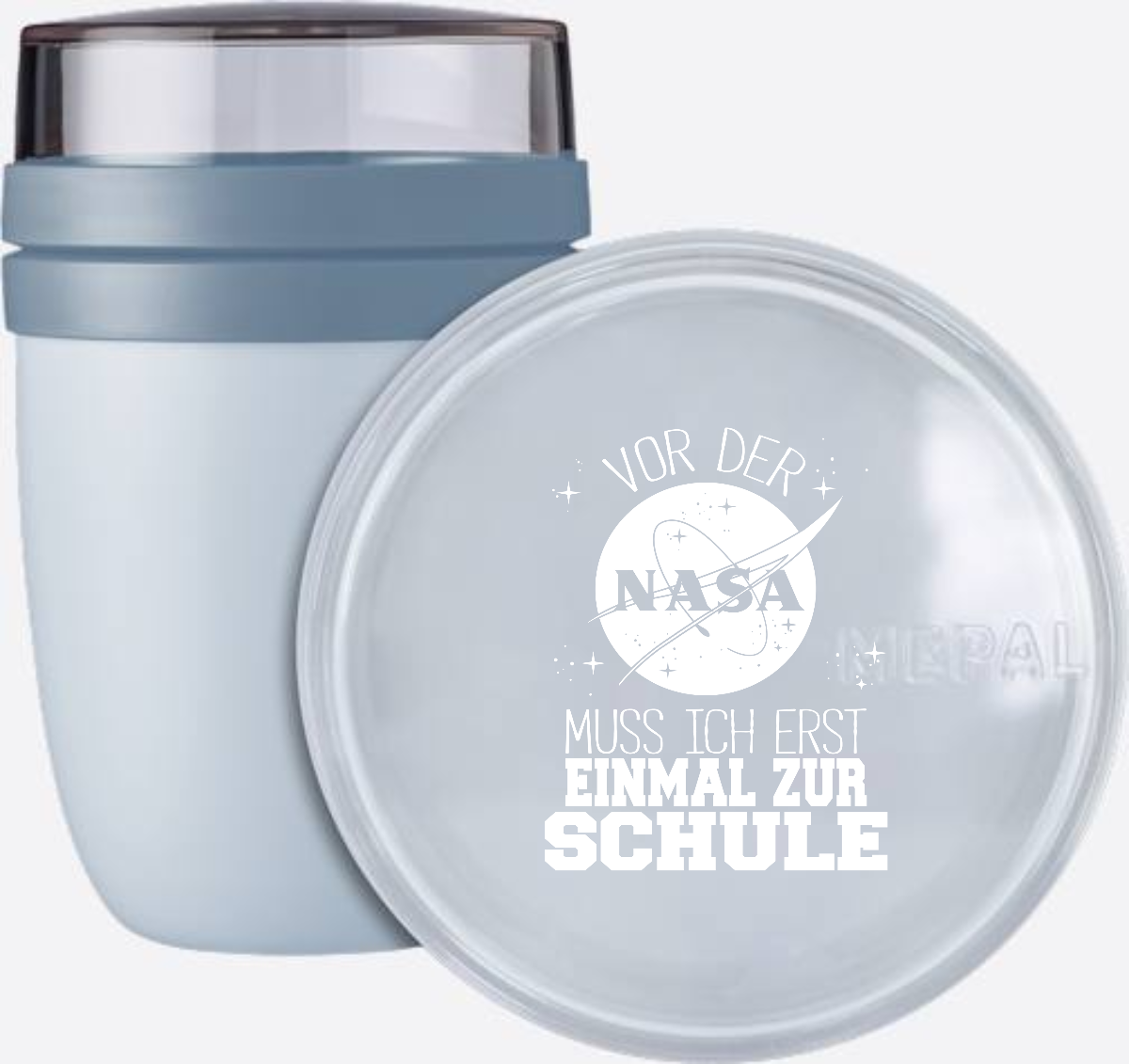 Tasse zur Einschulung – Vor der NASA zur Schule mit Name - Nordic Blue