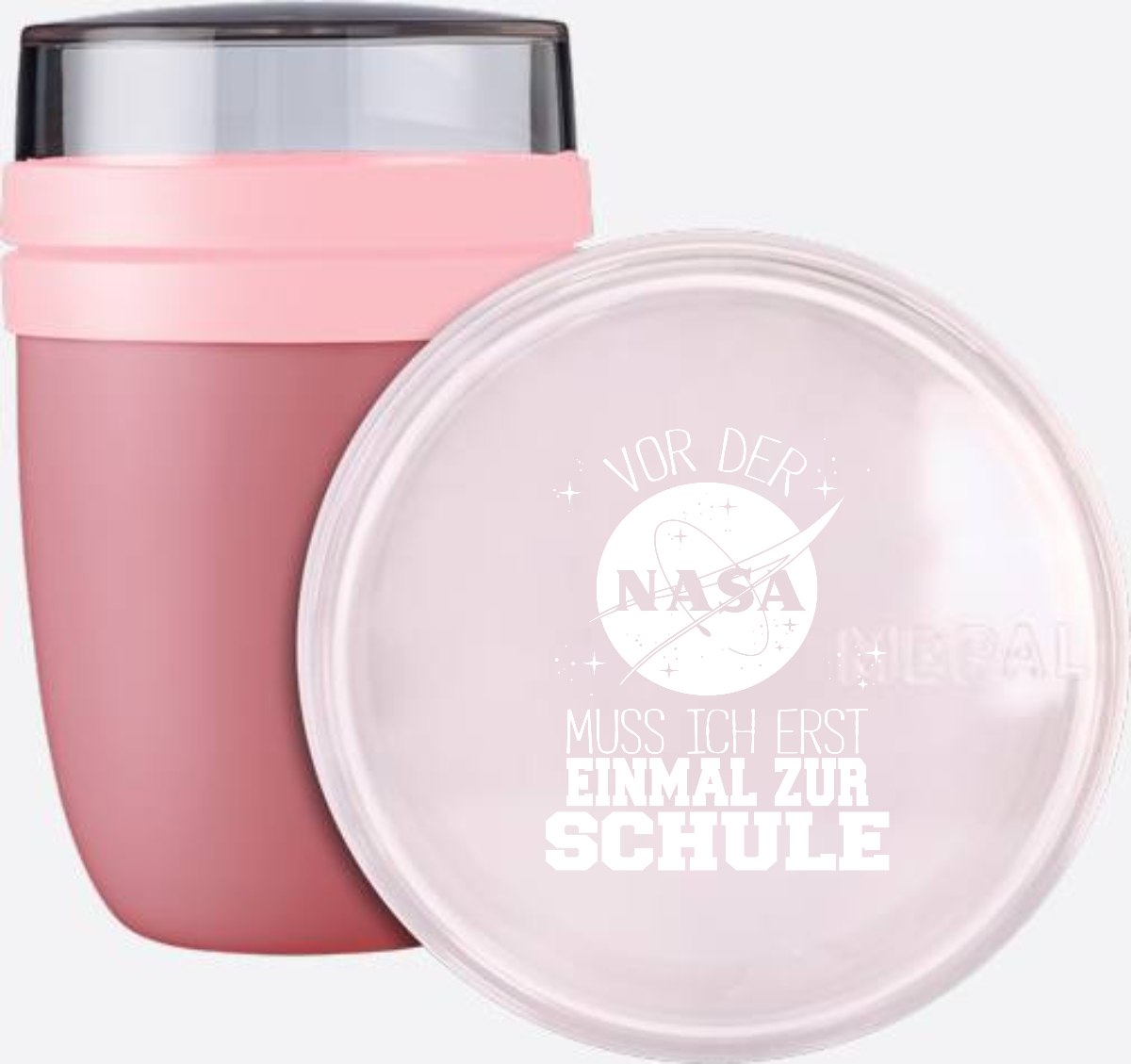 Tasse zur Einschulung – Vor der NASA zur Schule mit Name - Vivid Mauve