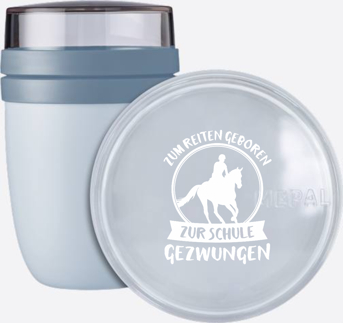 Tasse zur Einschulung – Zum Reiten geboren | Personalisierbar - Nordic Blue