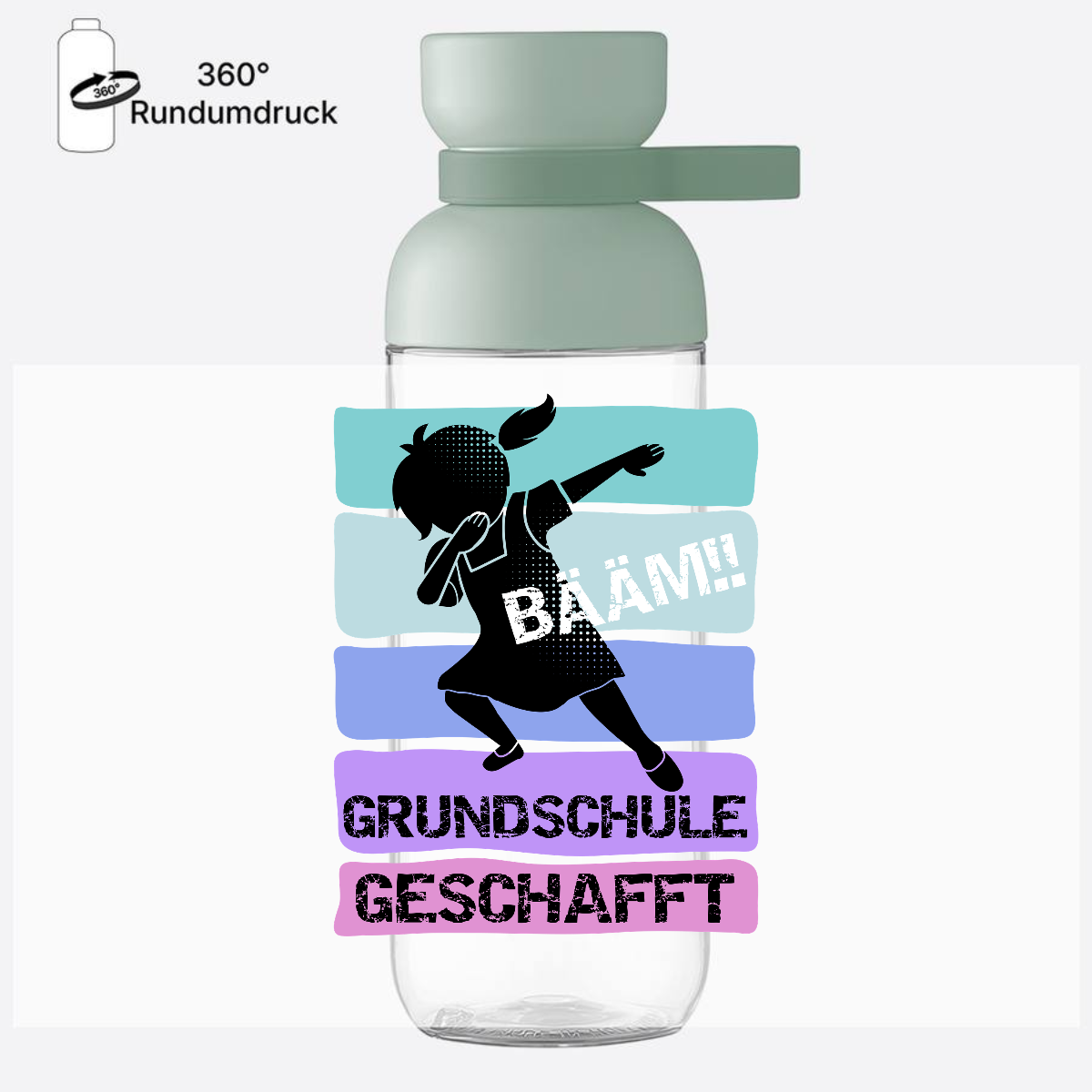 Trinkflasche Bääm! Grundschule geschafft – mit Namen - Nordic Sage