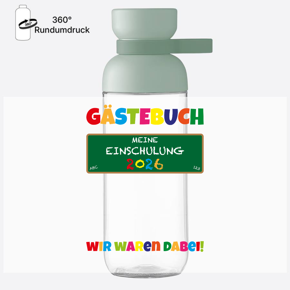 Trinkflasche Einschulung 2026 – Geschenk zum Schulanfang - Nordic Sage