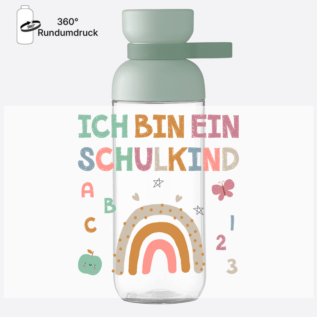 Trinkflasche 'Ich bin ein Schulkind' – Geschenk zur Einschulung - Nordic Sage