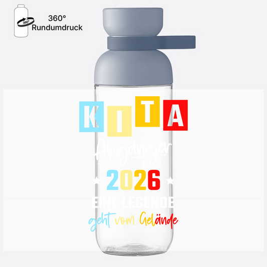 Trinkflasche Kita Abgänger 2026 – Legende verlässt das Gelände - Nordic Blue