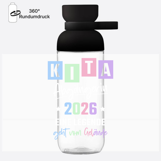 Trinkflasche: Kita Abgängerin 2026 – Eine Legende geht - Nordic Black