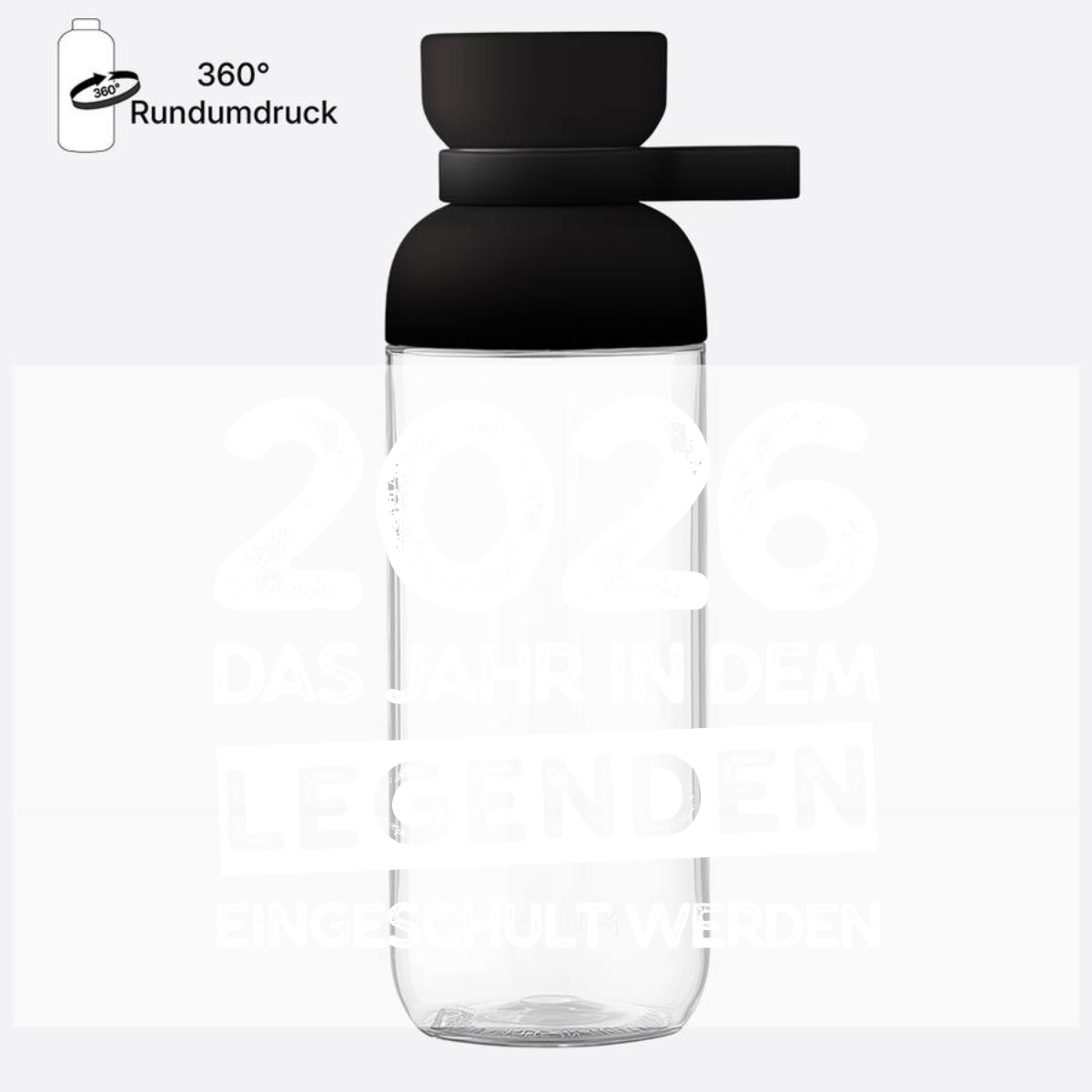 Trinkflasche Legenden Einschulung 2026 – Mit Name personalisiert - Nordic Black