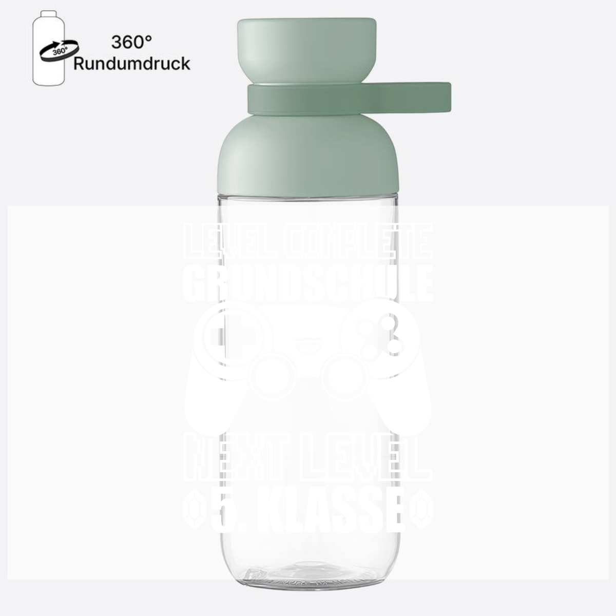 Trinkflasche Level complete: Next Level 5. Klasse | mit Name - Nordic Sage