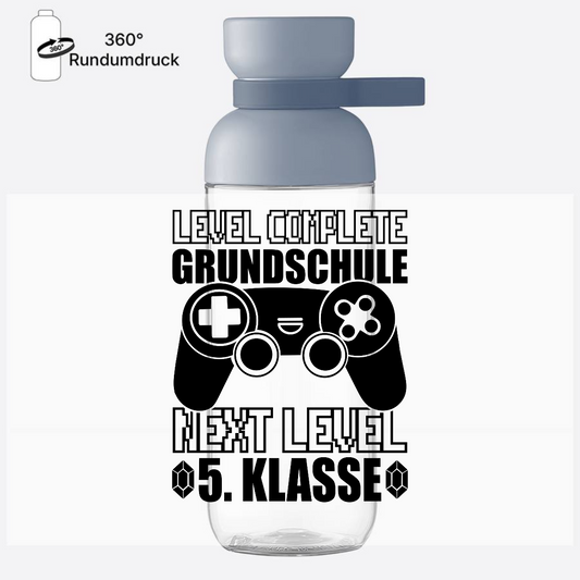 Trinkflasche mit Name – Next Level 5. Klasse - Nordic Blue