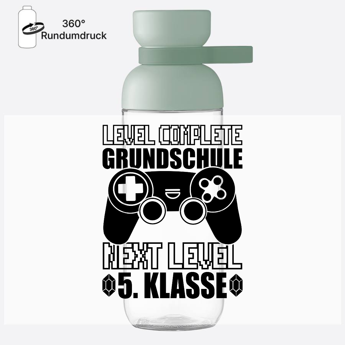 Trinkflasche mit Name – Next Level 5. Klasse - Nordic Sage