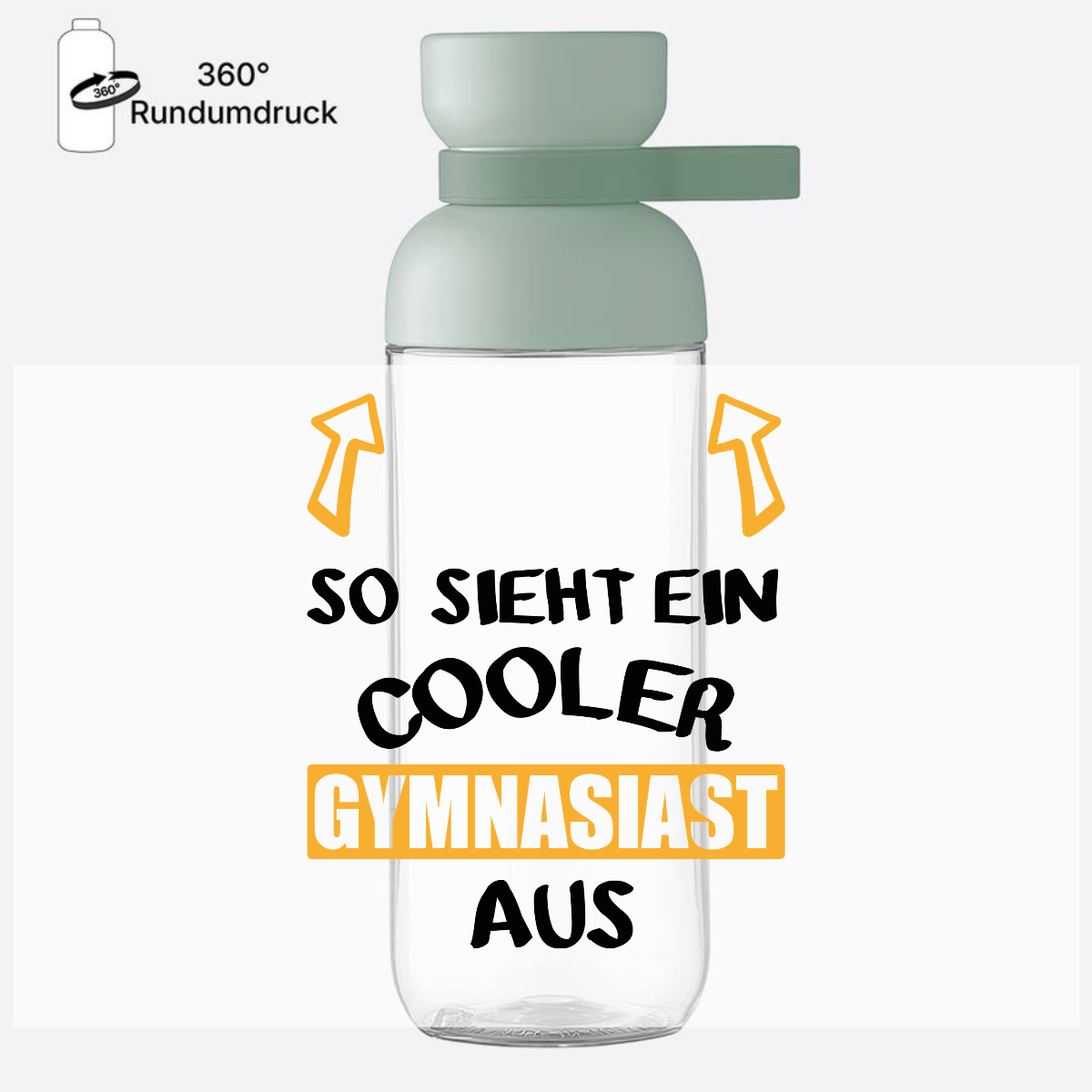 Trinkflasche mit Name: So sieht ein cooler Gymnasiast aus - Nordic Sage