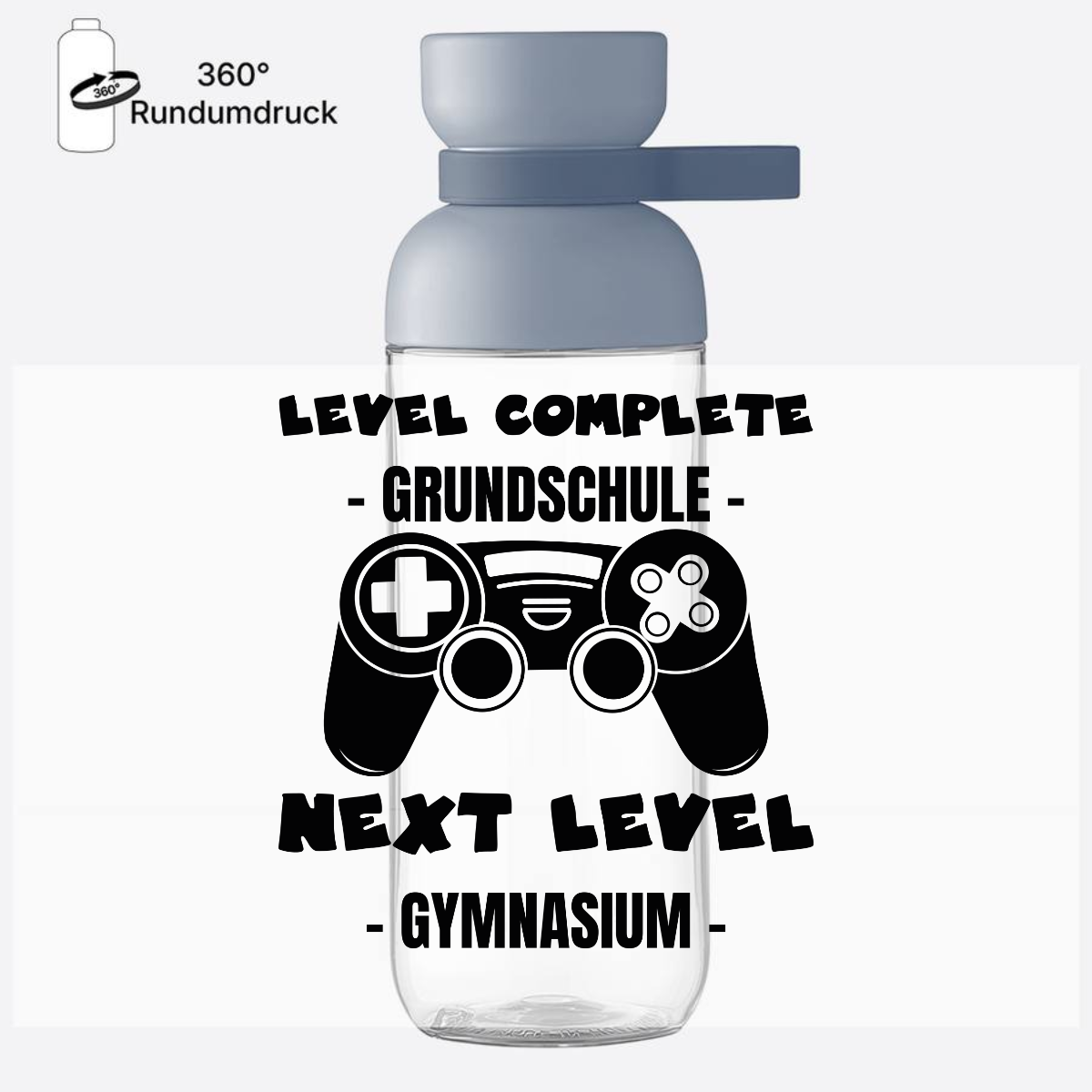Trinkflasche Next Level Gymnasium – Personalisiert mit Name - Nordic Blue