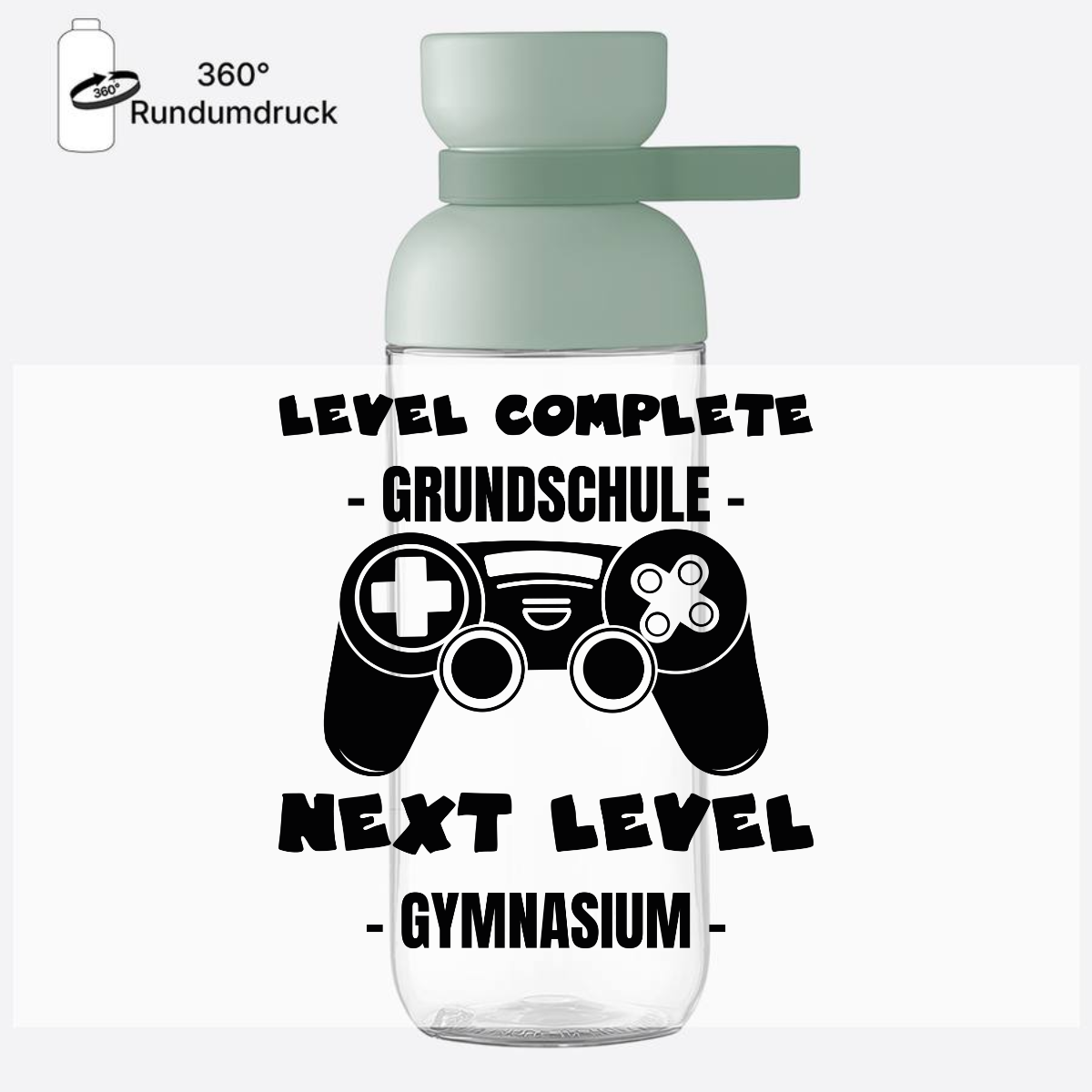 Trinkflasche Next Level Gymnasium – Personalisiert mit Name - Nordic Sage