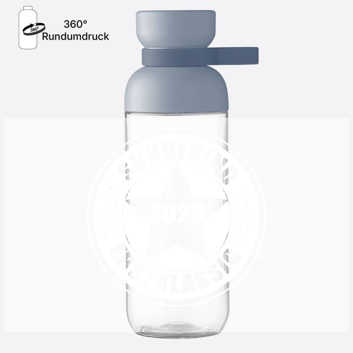 Trinkflasche Schulkind 2026 Erstklassig – Personalisiert - Nordic Blue