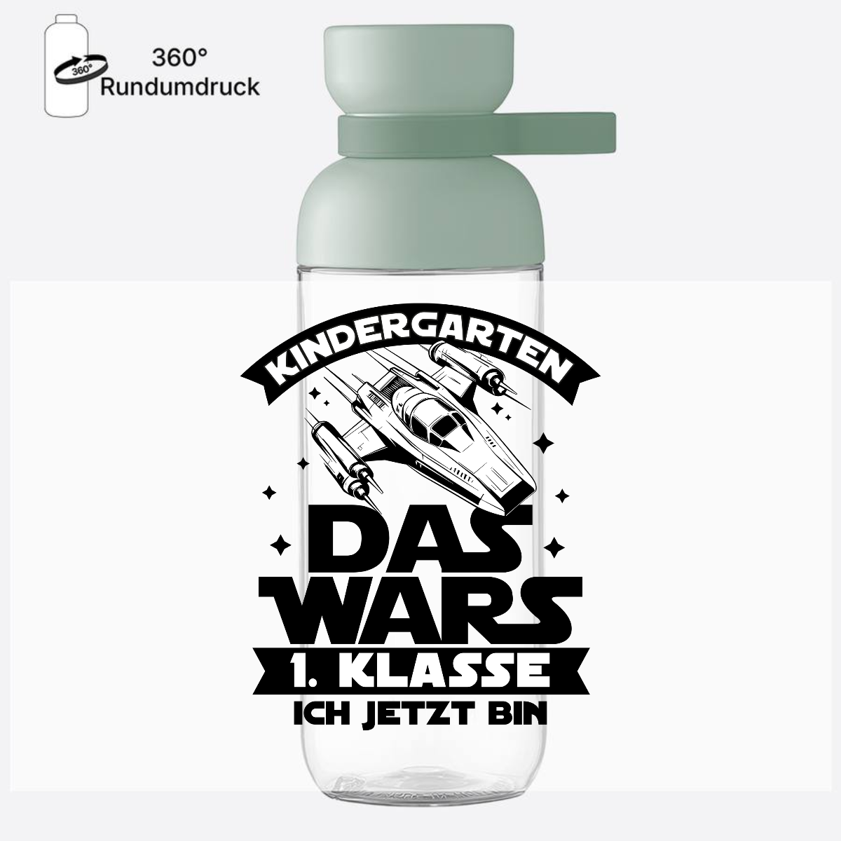 Trinkflasche zur Einschulung – Kindergarten Das Wars 1. Klasse - Nordic Sage
