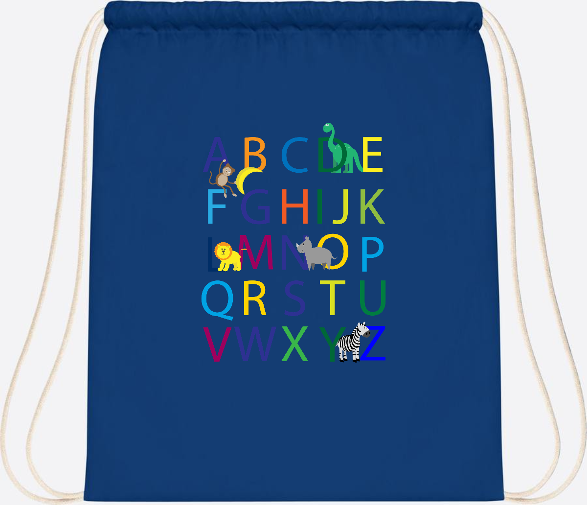 Turnbeutel ABC zur Einschulung – Personalisiert mit Namen - Bright Royal