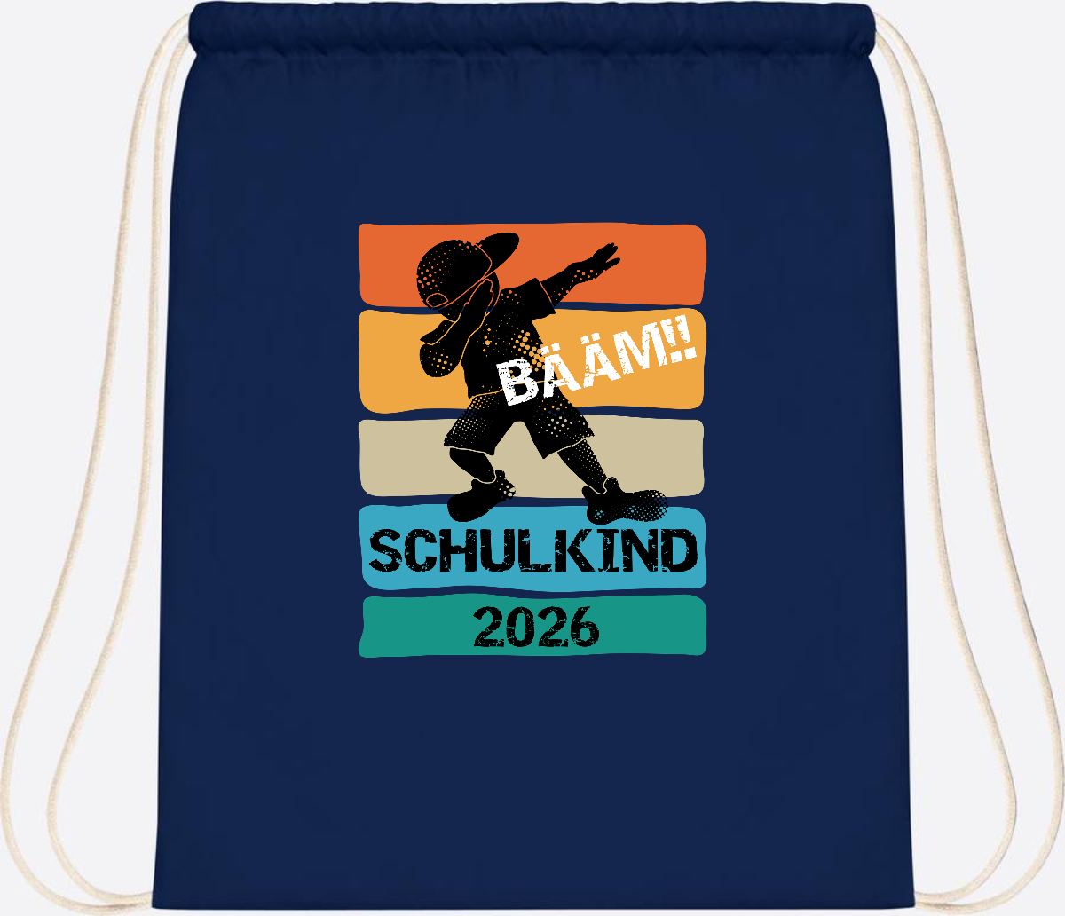 Turnbeutel Bääm! Schulkind 2026 – Geschenk zur Einschulung - French Navy