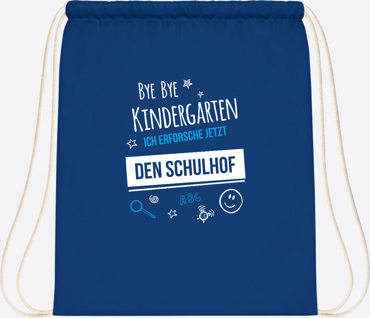 Turnbeutel Bye Bye Kindergarten – Geschenk zur Einschulung - Bright Royal